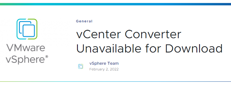 vCenter Converter
