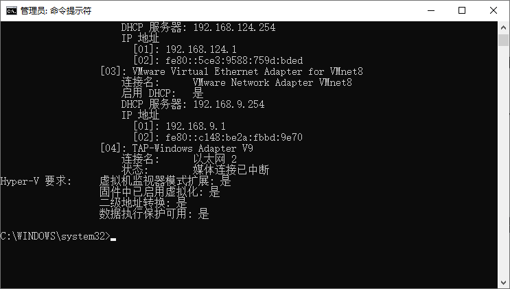 檢查是否支持啟用Hyper-V