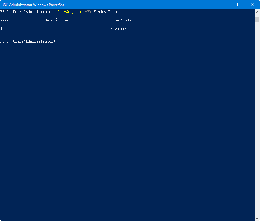 查看指定VM的所有快照