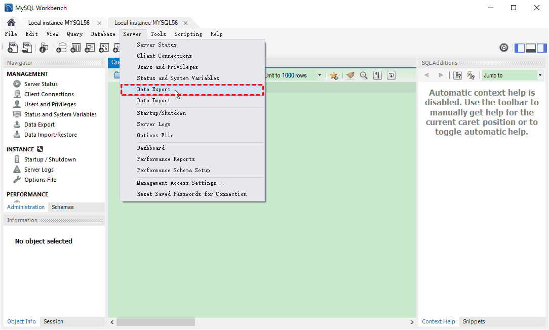 選擇數(shù)據(jù)導出