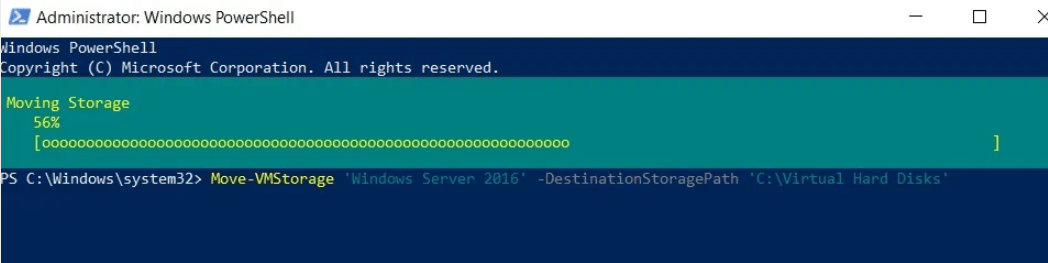 PowerShell命令移動(dòng)hyper存儲